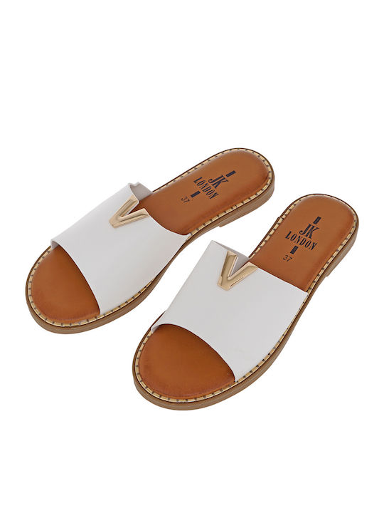 Women's Flat Sandals in White Color
