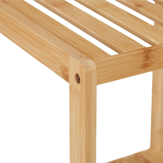 Relaxdays Boden Badezimmerregal Bamboo 116.5x38x39.5cm Braun