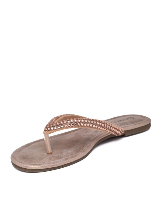 Flache Sandalen für Damen in Gold Farbe