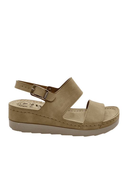 Anatomische Beige Sandalen Vesna