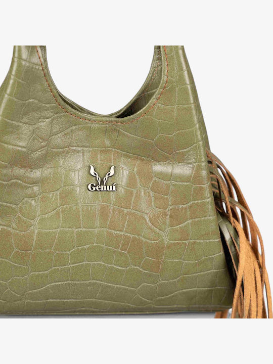 Leather Women's Bag Handbag Green