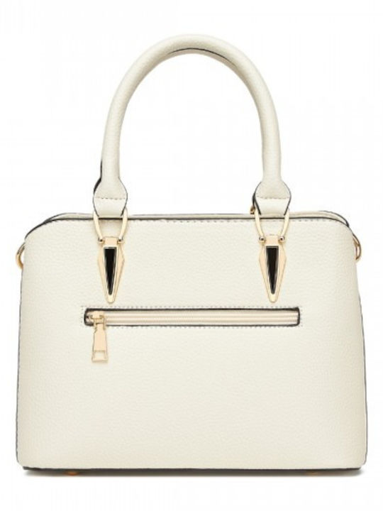 Leder Damentasche Schultertasche Beige