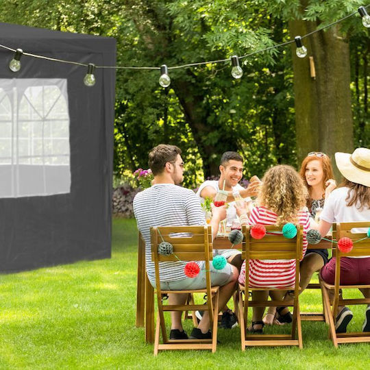 Set 4 Panouri Laterale Pavilion Relaxdays Dimensiuni 2x3m Gri
