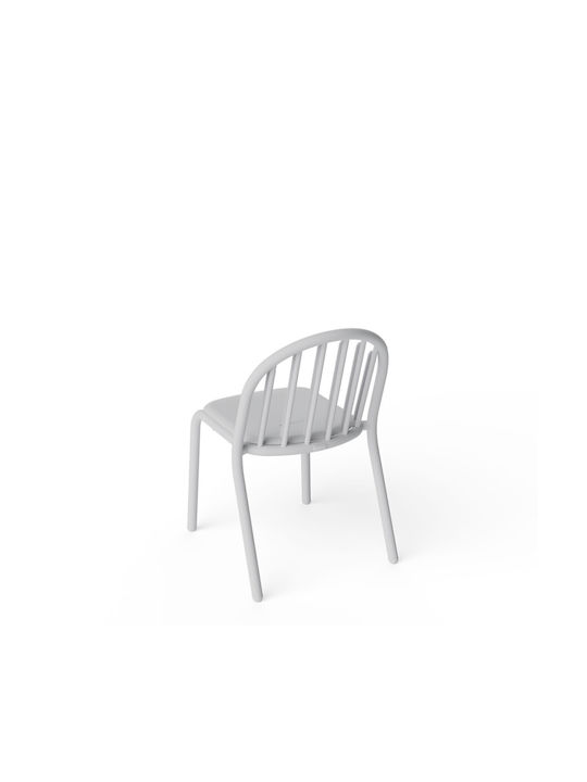Outdoor Chair Aluminum Light Grey 2pcs 52x56x80.5cm