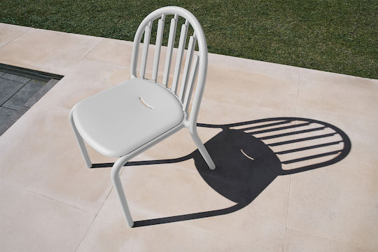 Καρέκλα Εξωτερικού Χώρου Αλουμινίου Light grey 2τμχ 52x56x80.5εκ.
