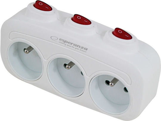 Esperanza Power Strip 3 Positions with Switch without Cable
