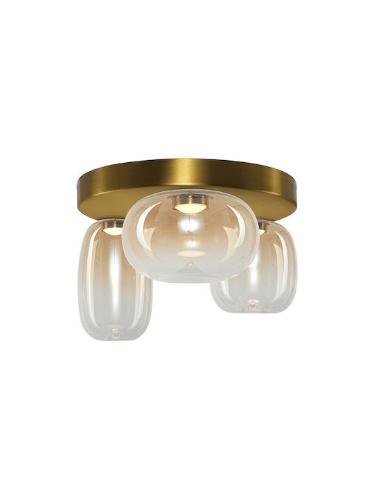 Eko Light Plafonieră de Tavan Galben Miere cu LED Integrat