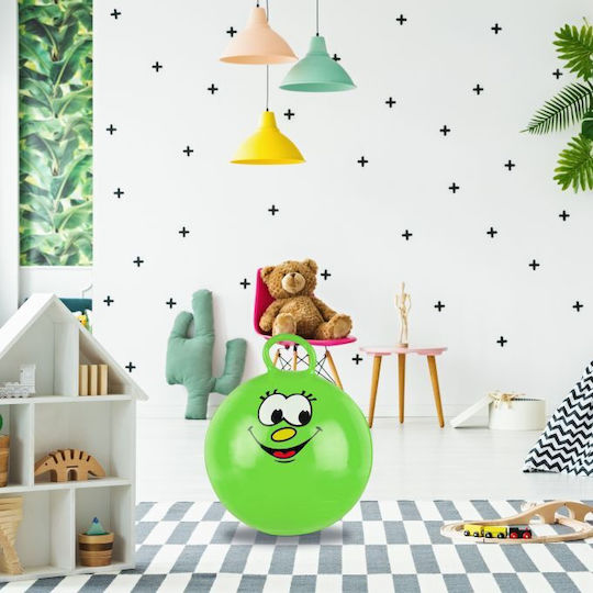 Coș de depozitare Relaxdays Smile Verde cu mânere 55x45cm pentru utilizare în interior și exterior