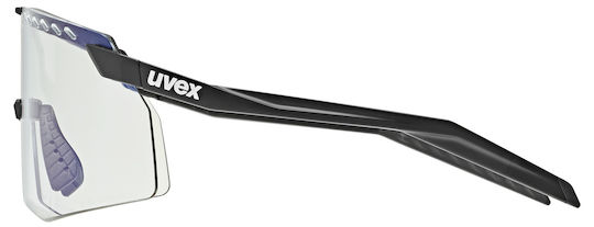 Uvex Cycling Glasses with Black Frame & Photochromic / Transparent Lenses