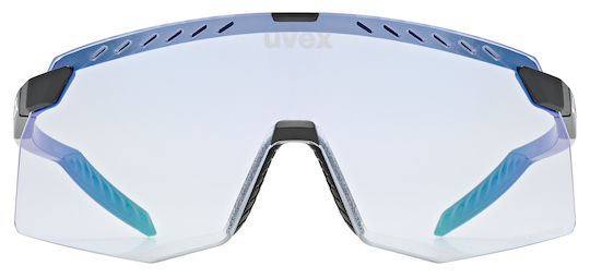 Uvex Cycling Glasses with Black Frame & Photochromic / Transparent Lenses