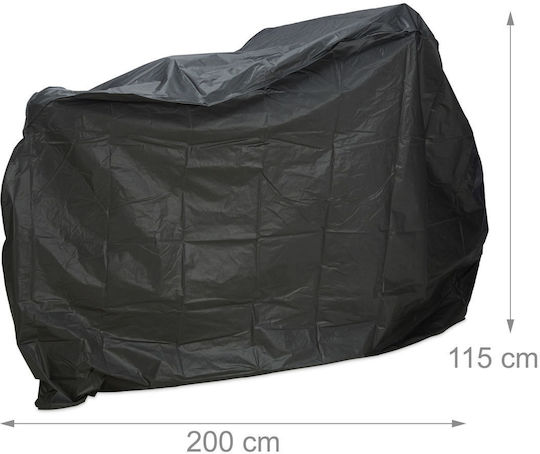 Husă pentru bicicletă/scooter Relaxdays impermeabilă 200 x 115 cm neagră 65g/m²