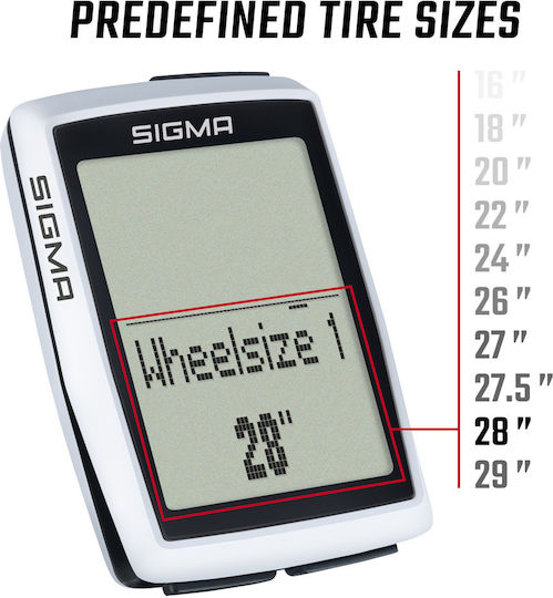 Sigma BC 12.0 WL STS CAD Wireless Bicycle Computer
