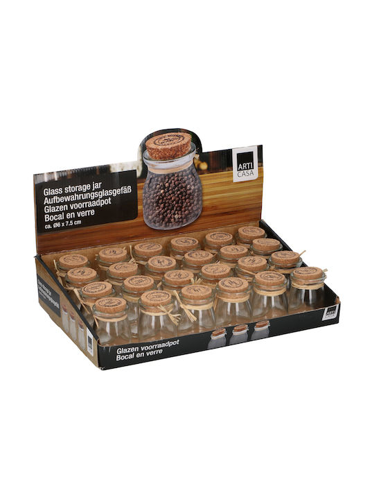 ArteLibre General Use Glass Jar with Lid Transparent 100ml 1 Piece