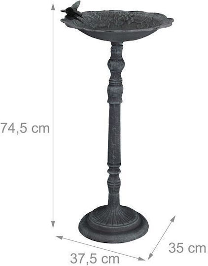 Hrănitoare pentru Păsări din Fontă Relaxdays Aproximativ 74.5 X 37.5 X 35 Cm Verde Închis