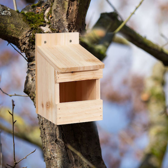 Căsuță decorativă din lemn pentru păsări 20 X 12 X 15,5 cm Naturală
