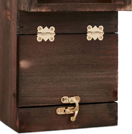Декоративна дървена къщичка за птици 24.5 X 14 X 14 см кафява