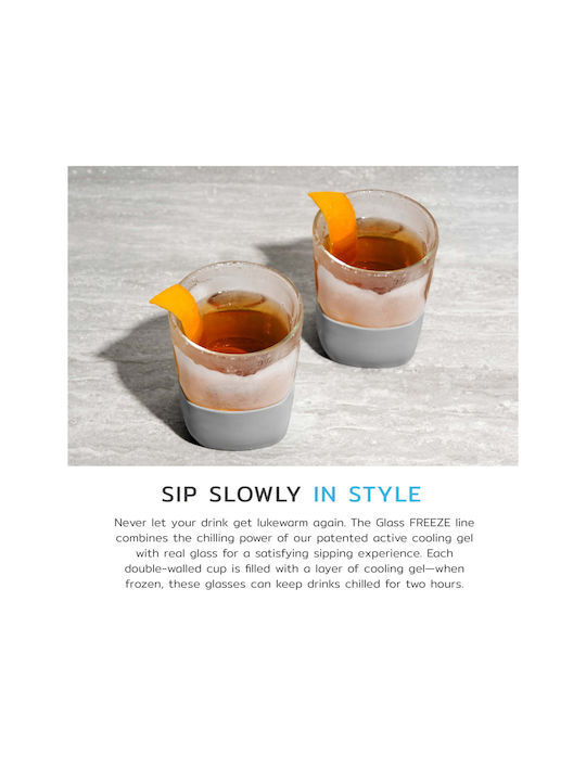 Design Is This Set Gläser Whiskey / Cocktail/Trinken aus Glas in Gray Farbe 266.4ml 2Stück