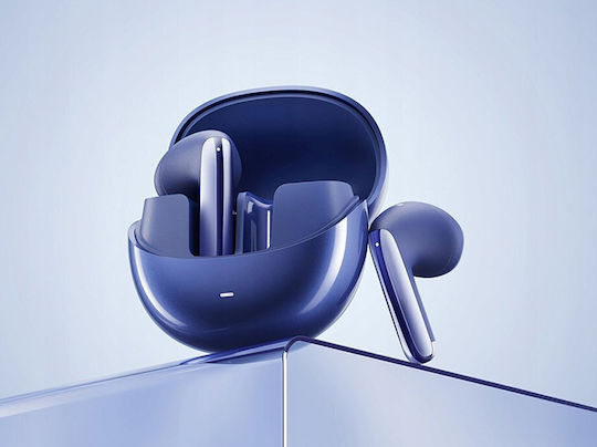 QCY HT 10 Pro Earbud Bluetooth Handsfree Earphones with Sweat Resistance and Charging Case Blue