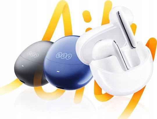 QCY HT 10 Pro Earbud Bluetooth Handsfree Earphones with Sweat Resistance and Charging Case Blue