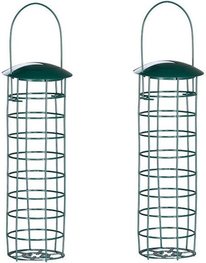 Комплект от 2 хранилки за птици Relaxdays тъмнозелени 31 x 8.5 см