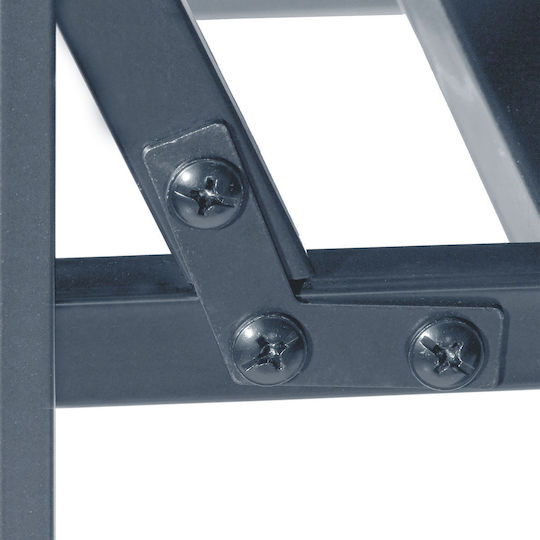Arcadă Metalică de Grădină pentru Flori Cățărătoare Bancă 2 Persoane Antracit Dimensiuni 205 X 115 X 50 Cm Relaxdays
