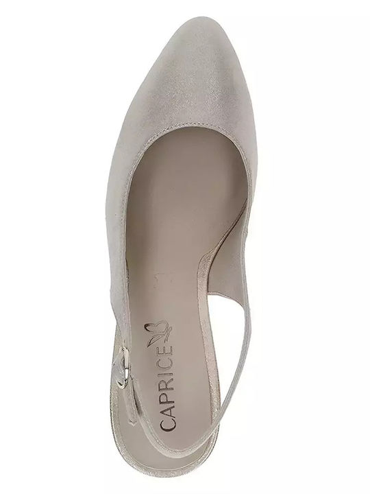 Leder Pumps Goldene