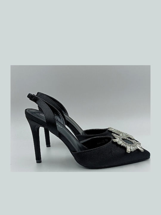 Pointed Toe Stiletto Black High Heels