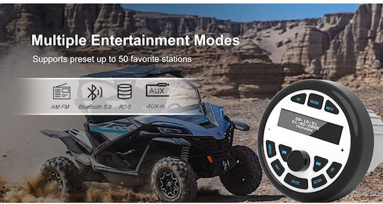 Digital IQ Boat Sound System 4x Waterproof with USB / AUX / Bluetooth Transparent