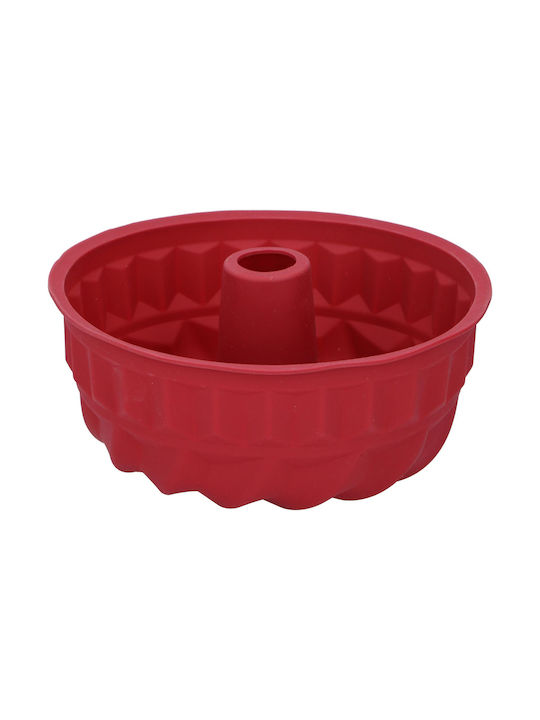 Bundt-Kuchen Silikonform Rot Weiß 24x24x10,5cm Alpina 2 Stück