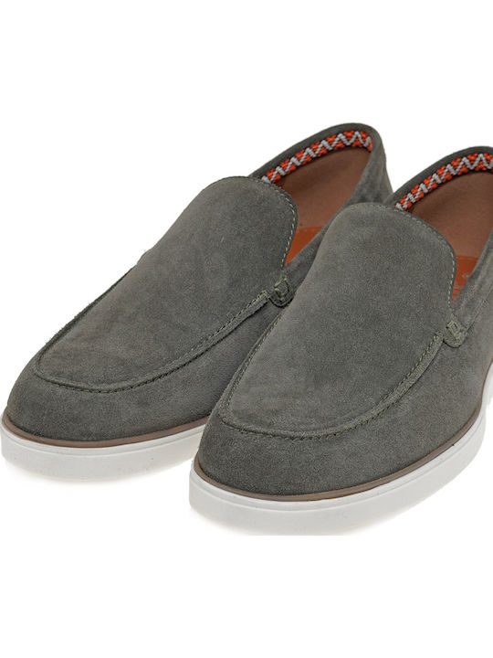 Suede Ανδρικά Loafers σε Πράσινο Χρώμα