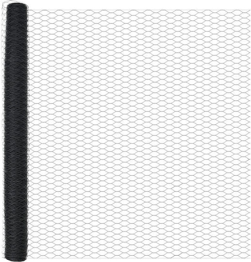 Vidaxl Steel Posts 22 Pcs U-channel Grey 150 cm Hexagonal Fence Vidaxl Grey 1.5x50 m Steel
