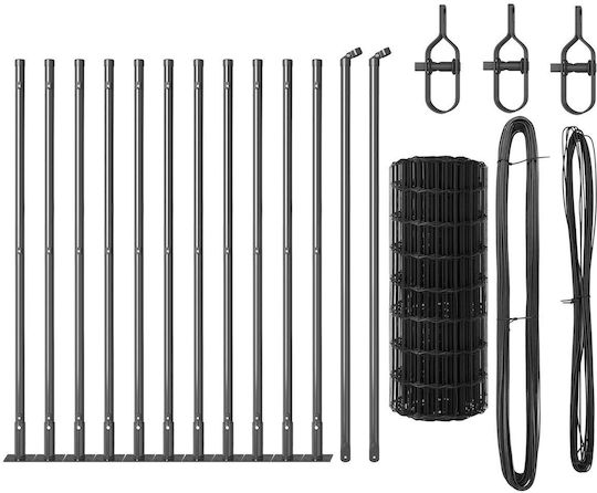 vidaXL Drahtgeflecht Verzinkt Gray 0.6x25m