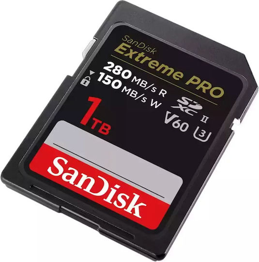 Sandisk Extreme Pro SDXC 1TB U3 V60 UHS-II 150MB/s Cu Adaptor
