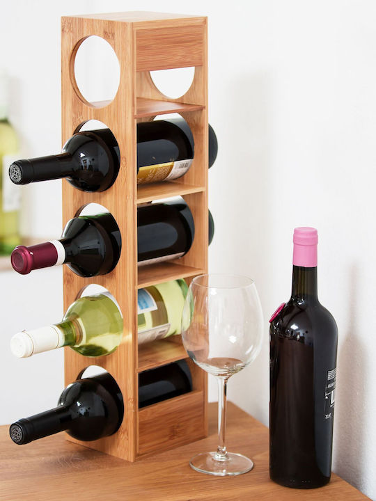 Bamboo Wine Racks & Cabinets Bottle Holder 2 Pieces Natural 53 x 14 x 12 cm