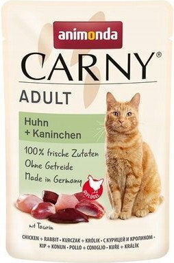 Animonda Carny Wet Food for Adult Cats in Pouches with Poultry, Chicken, Duck and Turkey 8x85gr