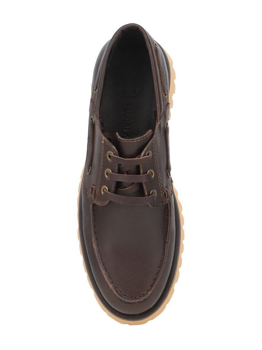 Δερμάτινα Γυναικεία Loafers σε Καφέ Χρώμα