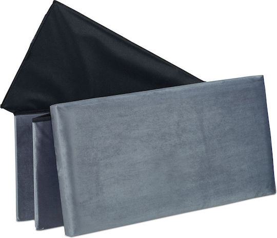 Relaxdays Hölzernes Aufbewahrungsbox mit Deckel Gray 38x77x39cm 1Stück