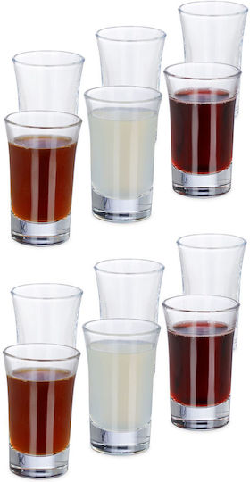 Relaxdays Pahare de shot din Sticlă 40ml 12buc