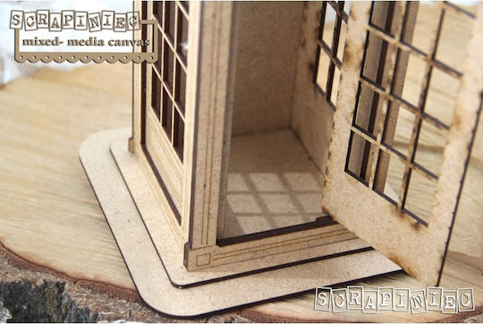 Telephone Booth Construction 26x10x10cm