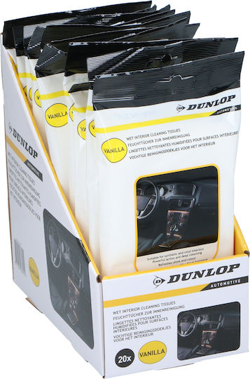 Dunlop Vanilla Interior Cleaning Wet Wipes 20pcs