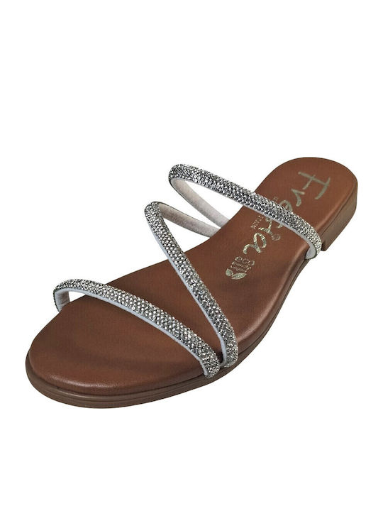 Women's Flat Sandals in White Color