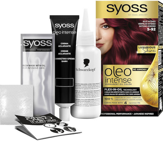 Syoss Oleo Intense Боя за Коса Без Амоняк 5-92 Ярко Червен 50ml