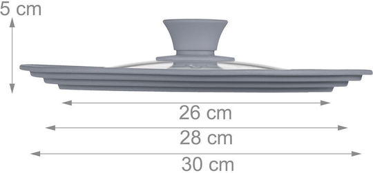 Relaxdays TVS Glasdeckel für Topf 30cm