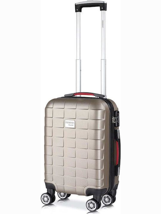 Troller Cabină Monzana Exopack 37 X 21 X 53 Cm 4 Roți Rotire 360 Grade Abs Șampanie
