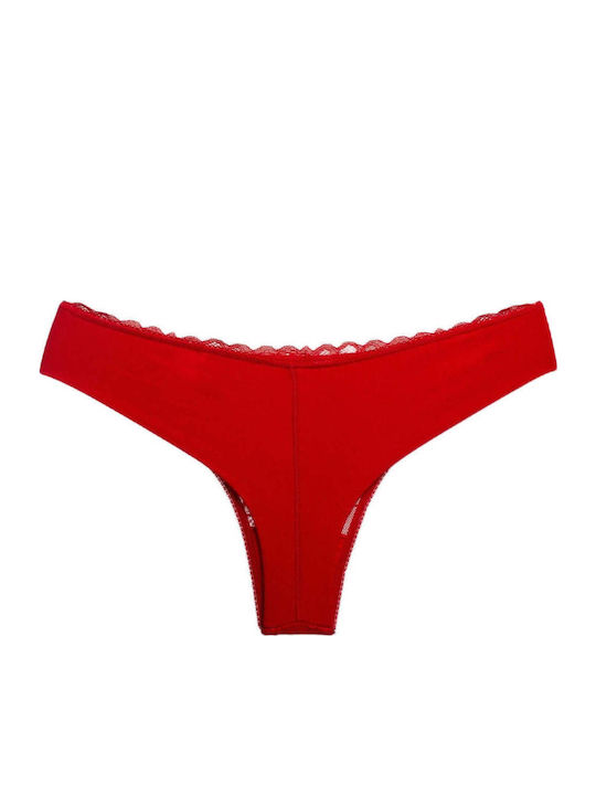 Women's Brazil Seamless with Lace Blue