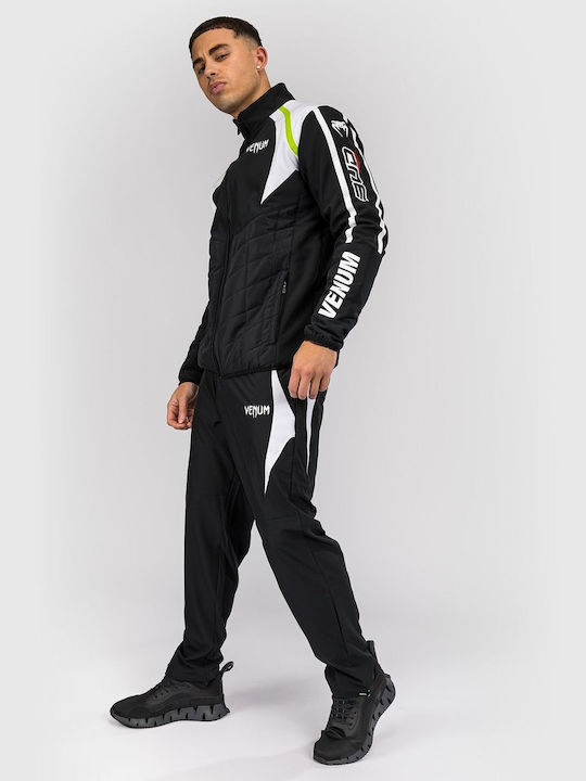 Cardigan Black White Lime Green