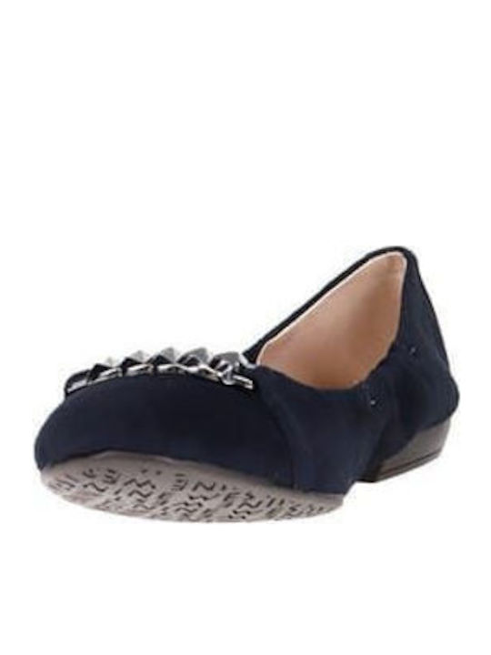 Glind Flats Suede Γυναικείες Μπαλαρίνες σε Μπλε Χρώμα