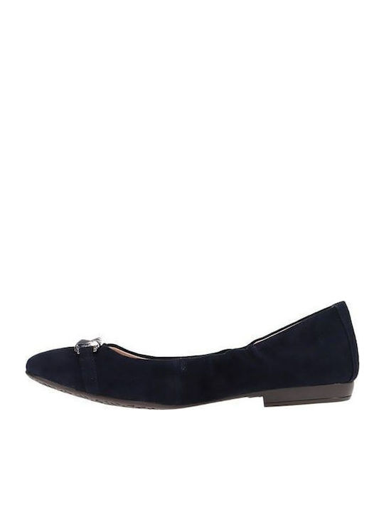 Glind Flats Suede Γυναικείες Μπαλαρίνες σε Μπλε Χρώμα
