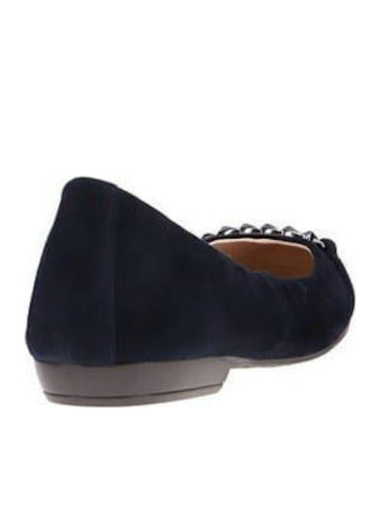 Glind Flats Suede Γυναικείες Μπαλαρίνες σε Μπλε Χρώμα