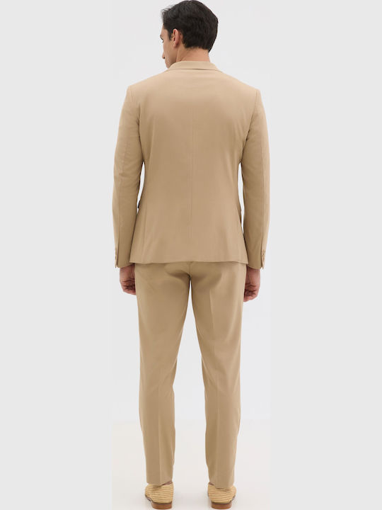 Sacou bărbați cu croială strâmtă Beige